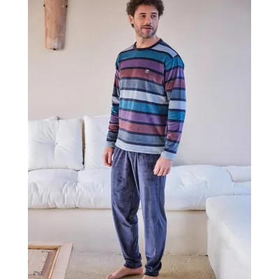 Pijama Hombre Invierno P761332 Azul Massana