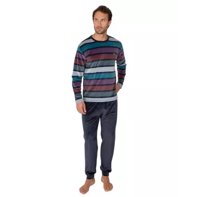 Pijama Hombre Invierno P761332 Azul Massana