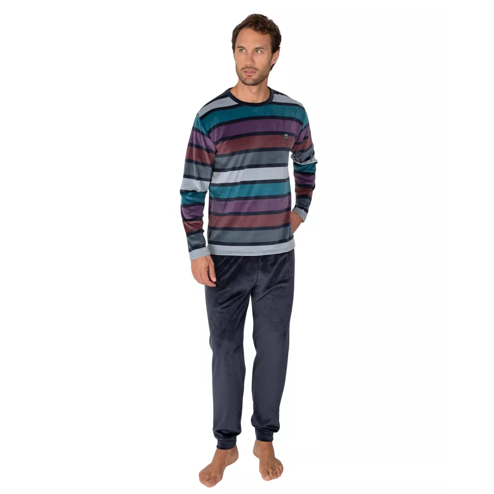 Pijama Hombre Invierno P761332 Azul Massana