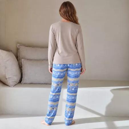 Pijama Mujer Invierno P761216 Beig Massana