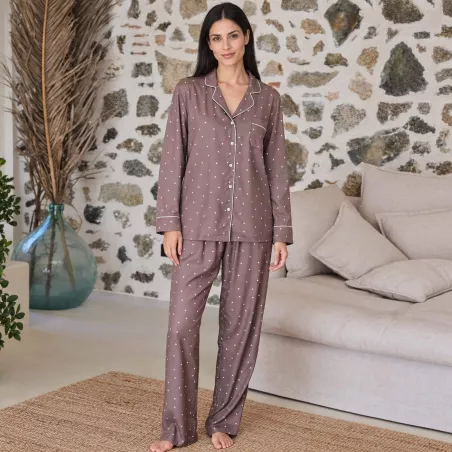Pijama Mujer Invierno P761223 Marron Massana