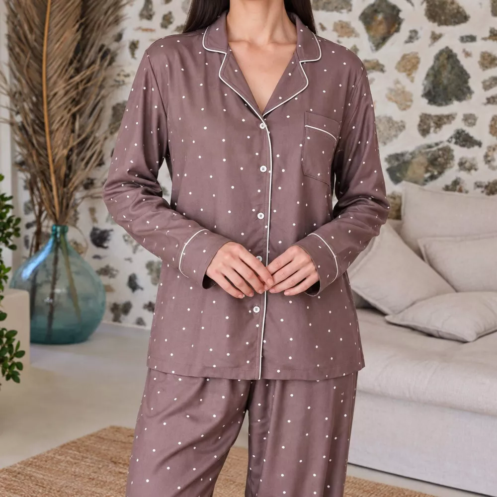Pijama Mujer Invierno P761223 Marron Massana
