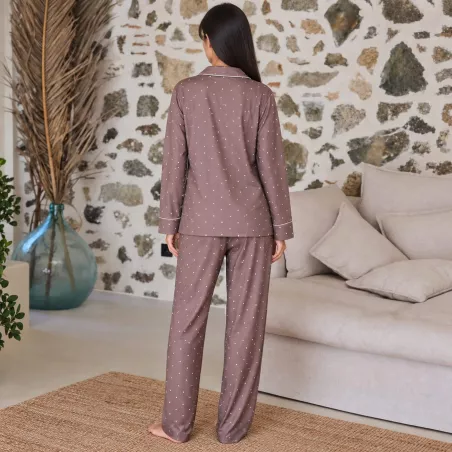 Pijama Mujer Invierno P761223 Marron Massana