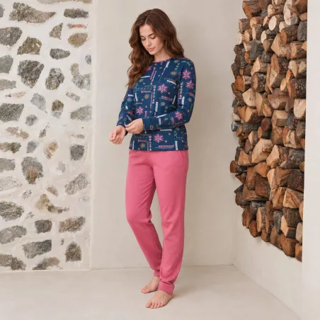 Pijama Mujer Invierno P761226 Azul Massana