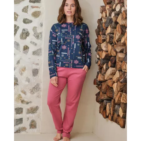 Pijama Mujer Invierno P761226 Azul Massana