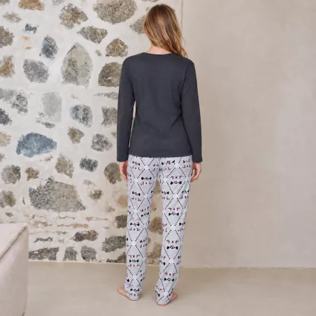 Pijama Mujer Invierno P761235 Gris Massana