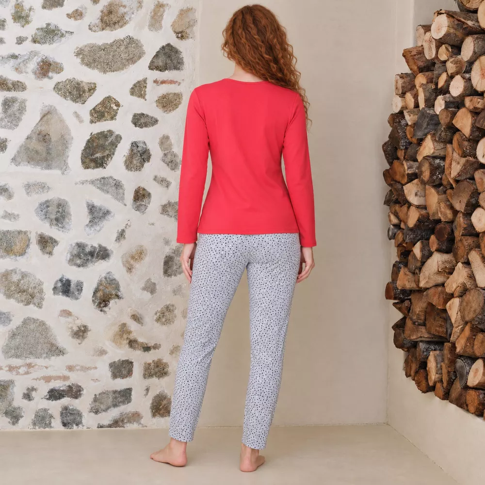 Pijama Mujer Invierno P761236 Rojo Massana