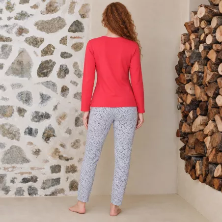 Pijama Mujer Invierno P761236 Rojo Massana