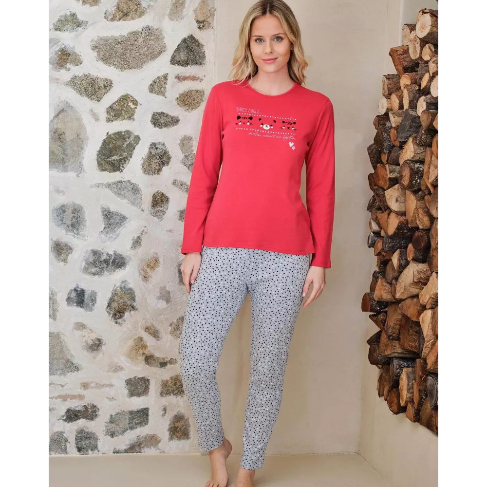 Pijama Mujer Invierno P761236 Rojo Massana