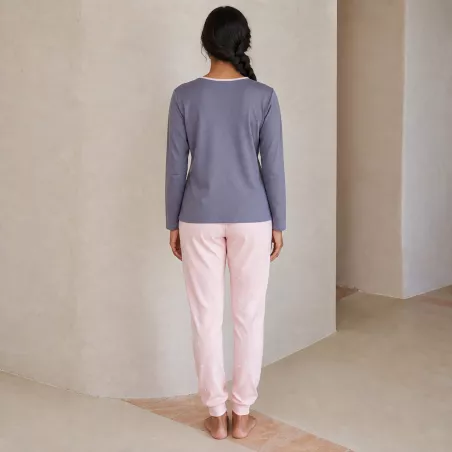Pijama Mujer Invierno P761258 Gris Massana