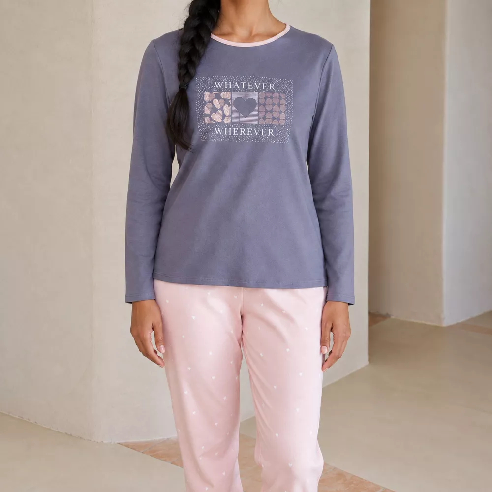 Pijama Mujer Invierno P761258 Gris Massana