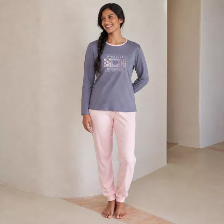Pijama Mujer Invierno P761258 Gris Massana