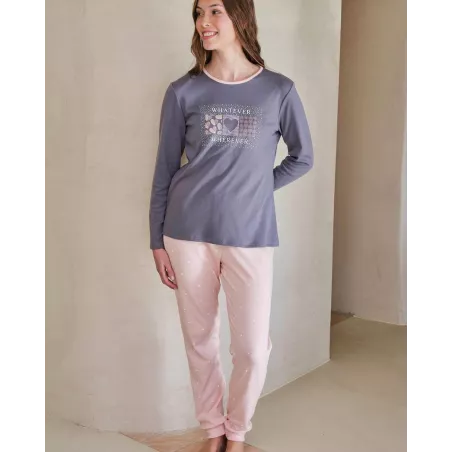 Pijama Mujer Invierno P761258 Gris Massana