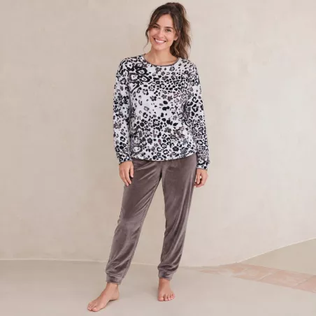 Pijama Mujer Invierno P761222 Marron Massana