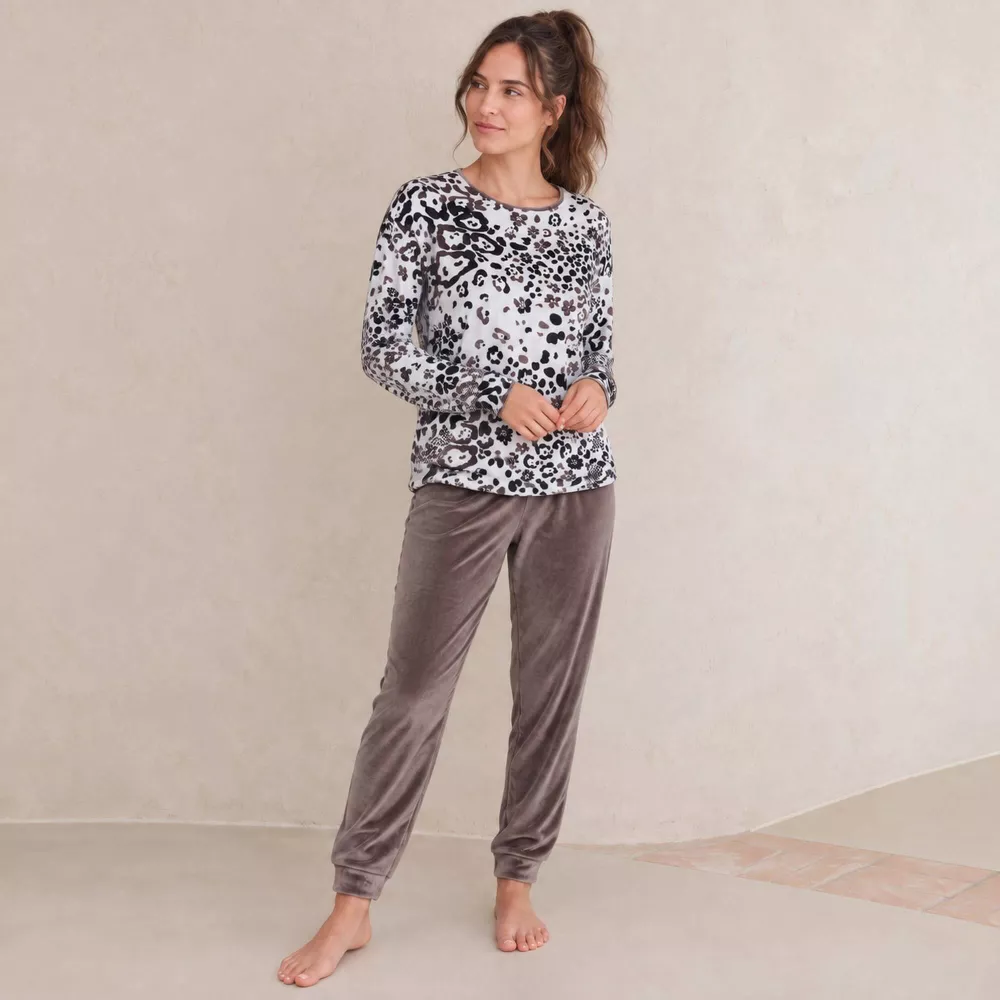 Pijama Mujer Invierno P761222 Marron Massana