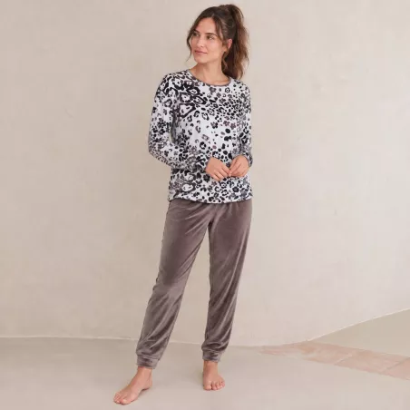 Pijama Mujer Invierno P761222 Marron Massana