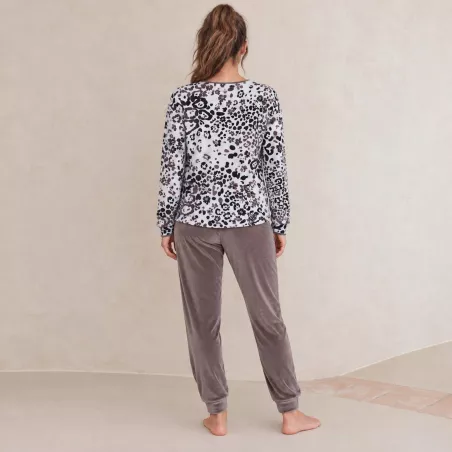 Pijama Mujer Invierno P761222 Marron Massana