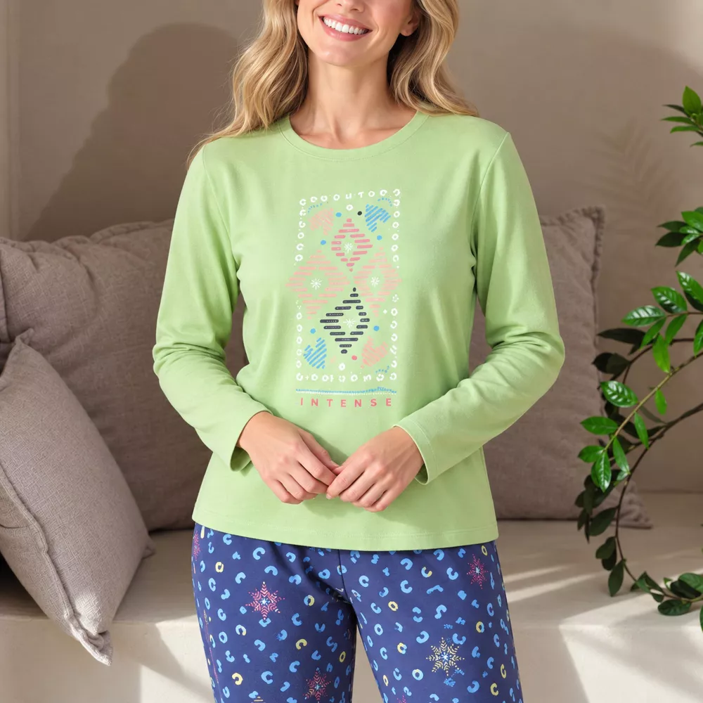 Pijama Mujer Invierno P761210 Verde Massana