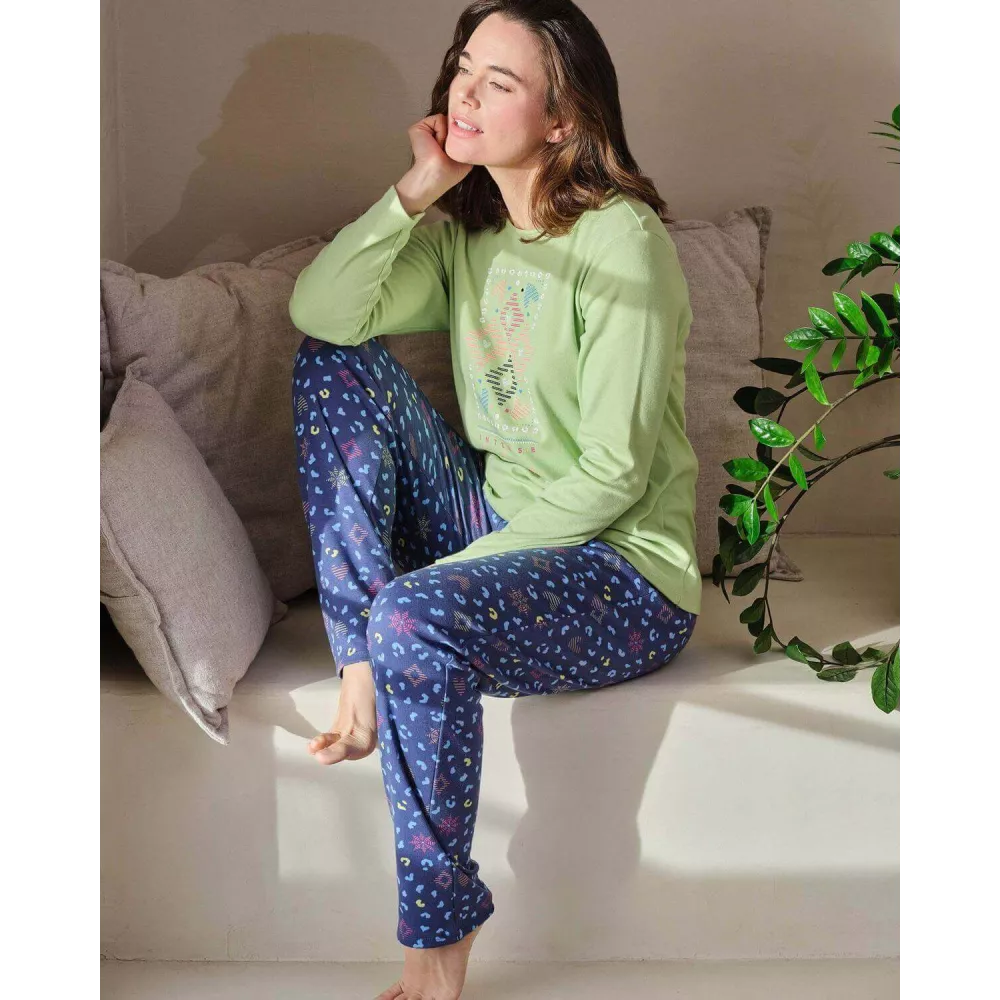 Pijama Mujer Invierno P761210 Verde Massana