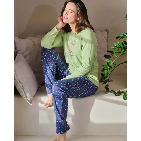 Pijama Mujer Invierno P761210 Verde Massana