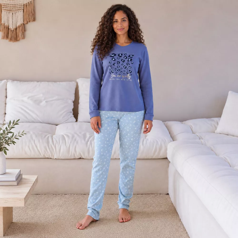Pijama Mujer Invierno P761231 Azul Massana