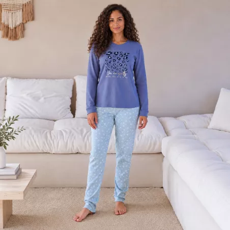 Pijama Mujer Invierno P761231 Azul Massana