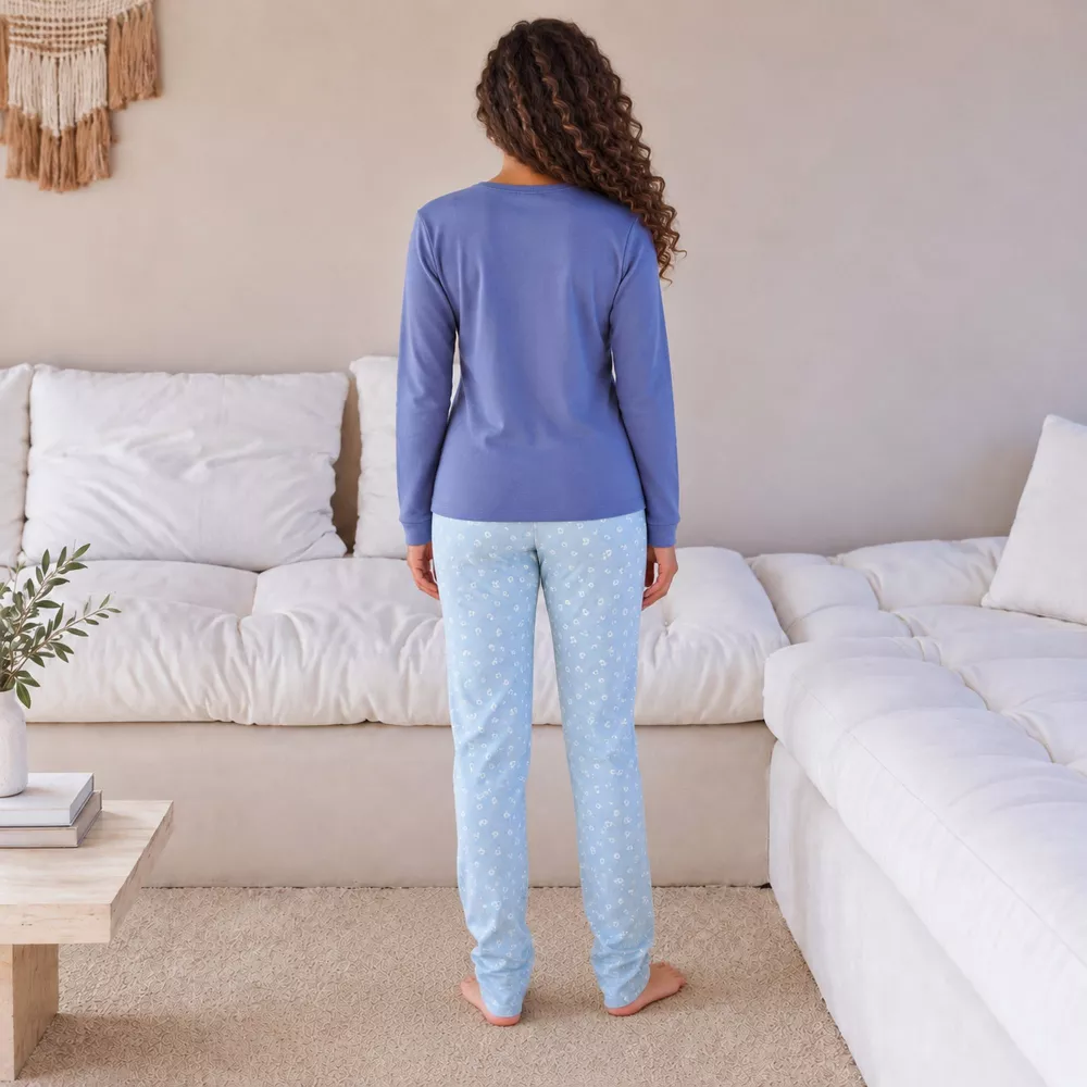 Pijama Mujer Invierno P761231 Azul Massana