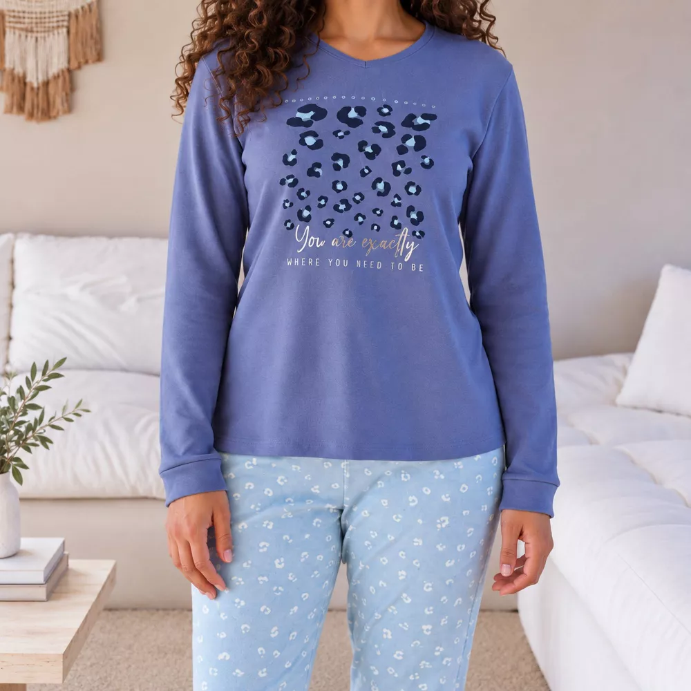 Pijama Mujer Invierno P761231 Azul Massana