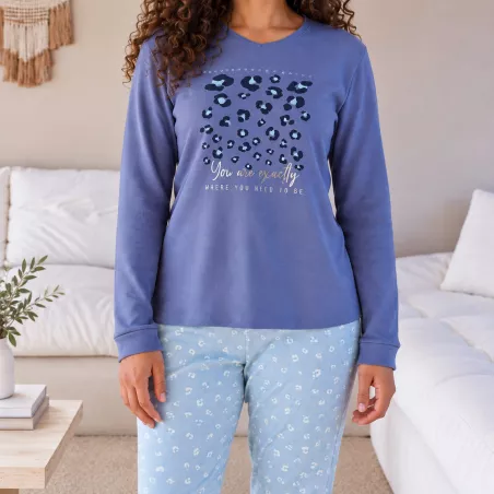 Pijama Mujer Invierno P761231 Azul Massana