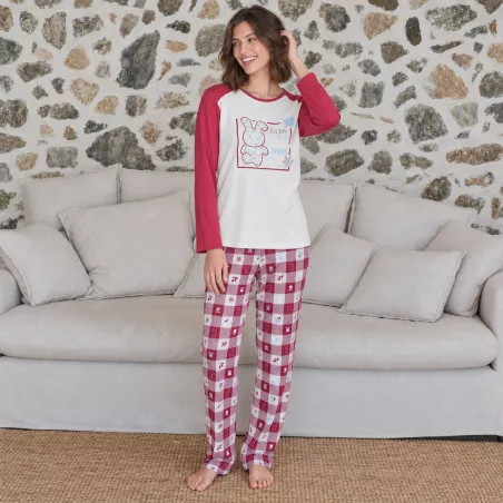 Pijama Mujer Invierno P761205 Rojo Massana