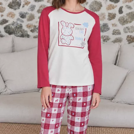 Pijama Mujer Invierno P761205 Rojo Massana