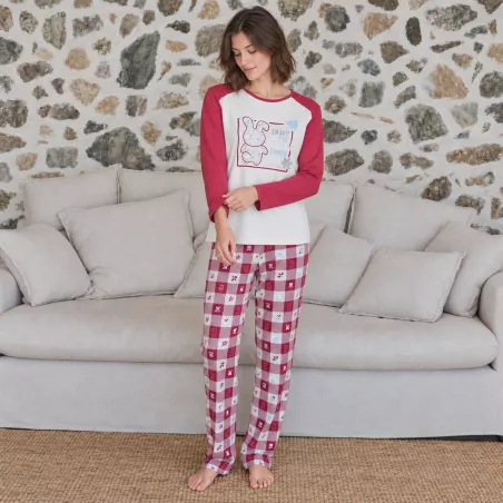 Pijama Mujer Invierno P761205 Rojo Massana