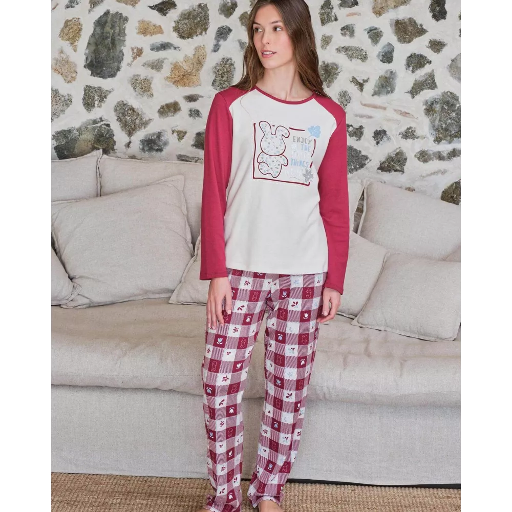 Pijama Mujer Invierno P761205 Rojo Massana