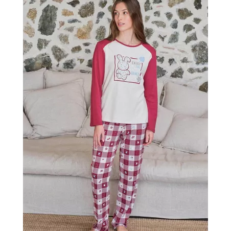 Pijama Mujer Invierno P761205 Rojo Massana