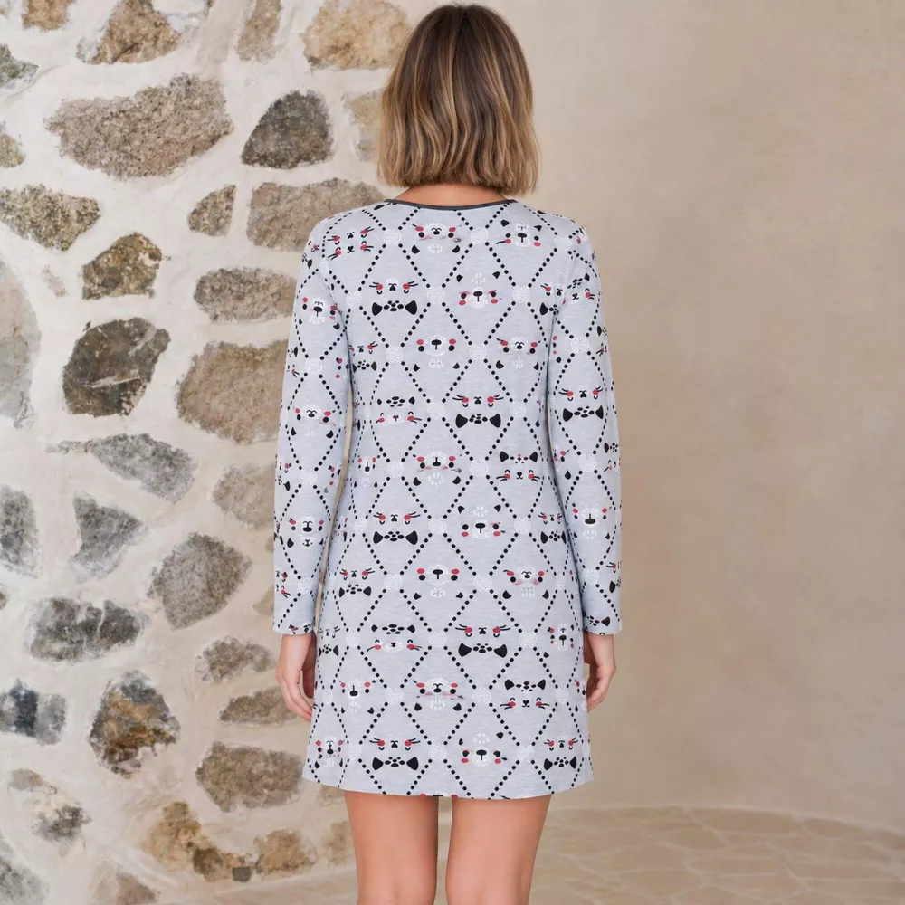 Camisón Mujer Invierno L767235 Gris Massana
