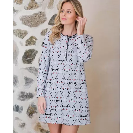 Camisón Mujer Invierno L767235 Gris Massana
