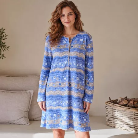 Camisón Mujer Invierno 767215 Azul Massana