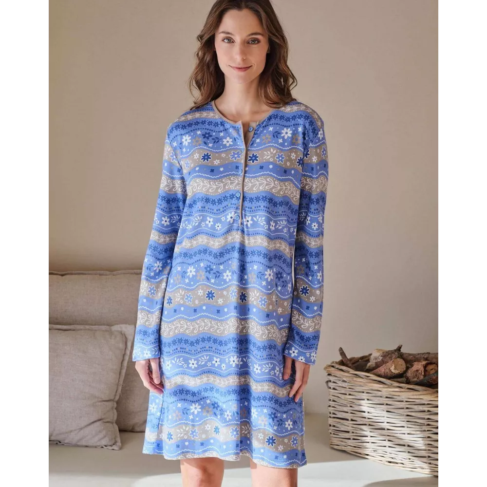 Camisón Mujer Invierno 767215 Azul Massana