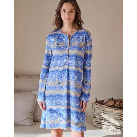 Camisón Mujer Invierno 767215 Azul Massana