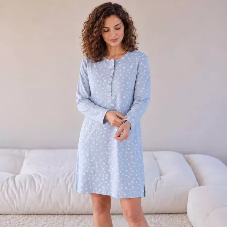 Camisón Mujer Invierno L767232 Azul Massana