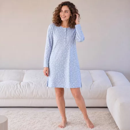 Camisón Mujer Invierno L767232 Azul Massana