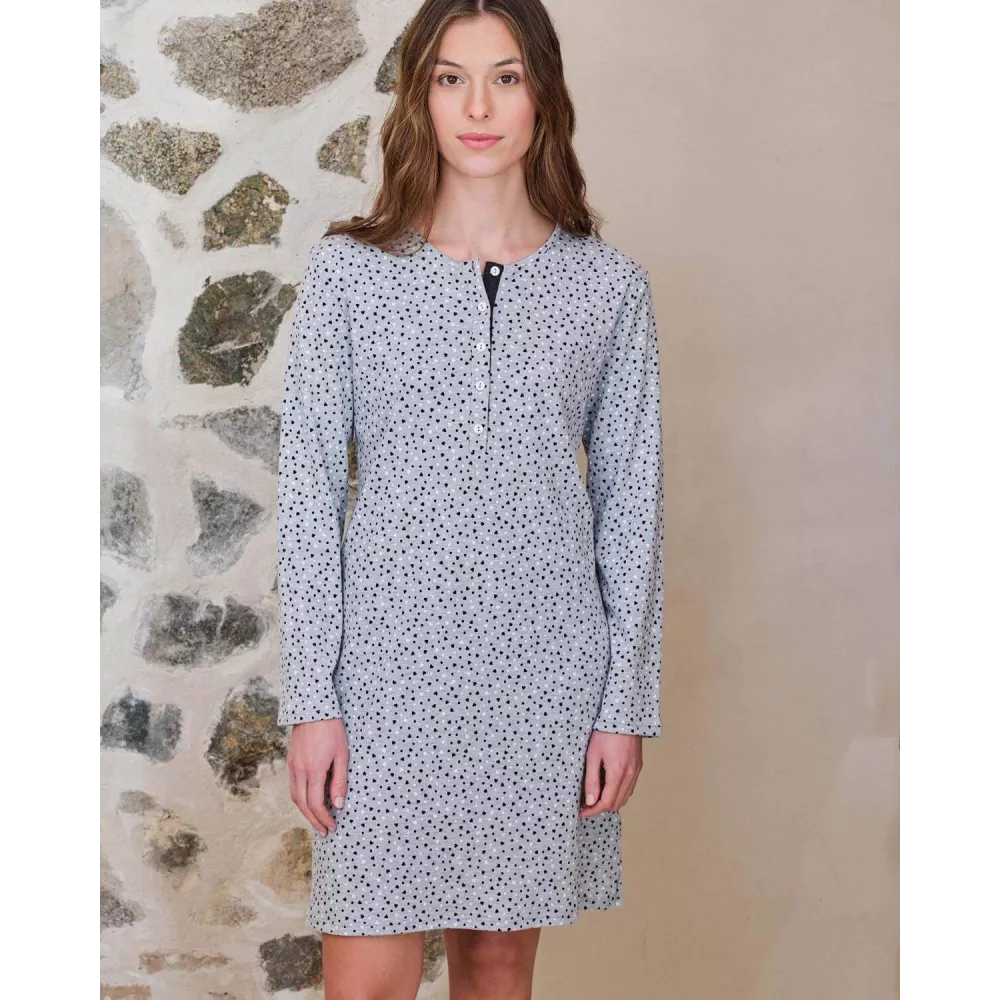 Camisón Mujer Invierno L767236 Gris Massana