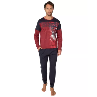 Pijama Hombre Invierno P761310 Granate Massana