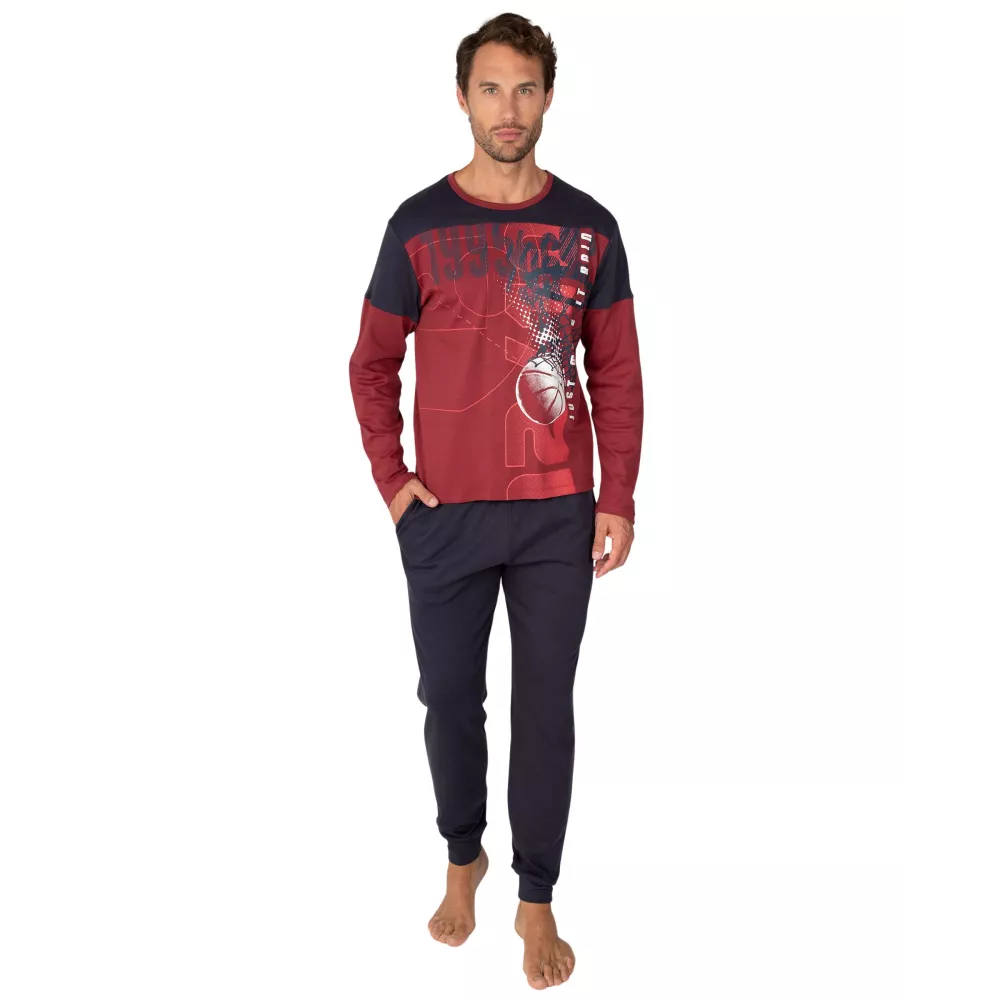 Pijama Hombre Invierno P761310 Granate Massana