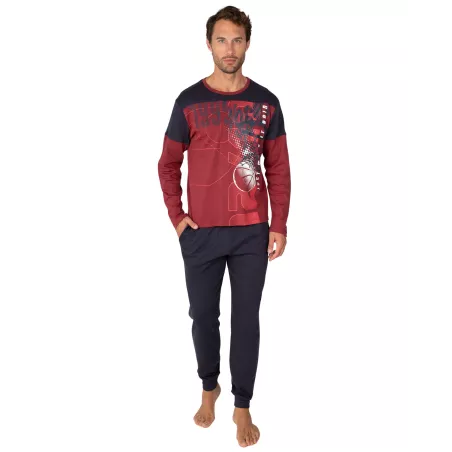 Pijama Hombre Invierno P761310 Granate Massana