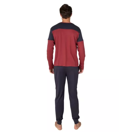 Pijama Hombre Invierno P761310 Granate Massana