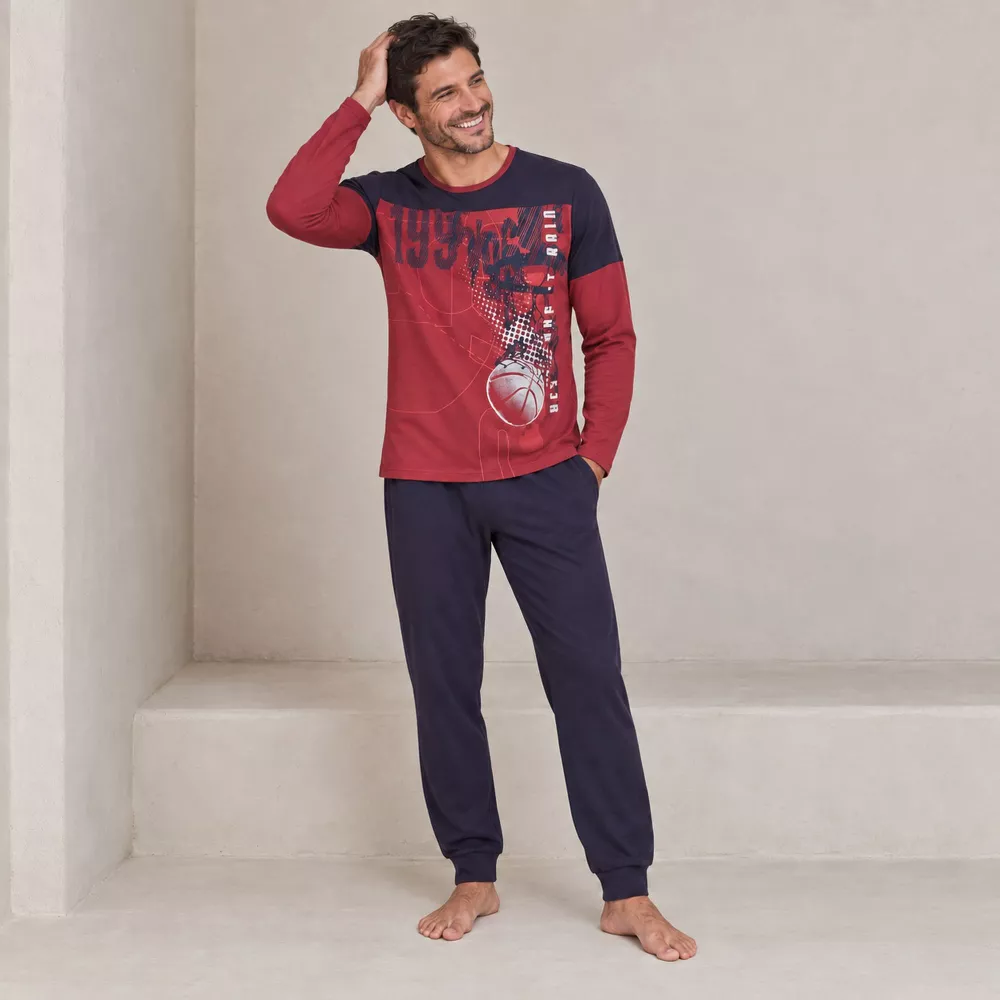 Pijama Hombre Invierno P761310 Granate Massana