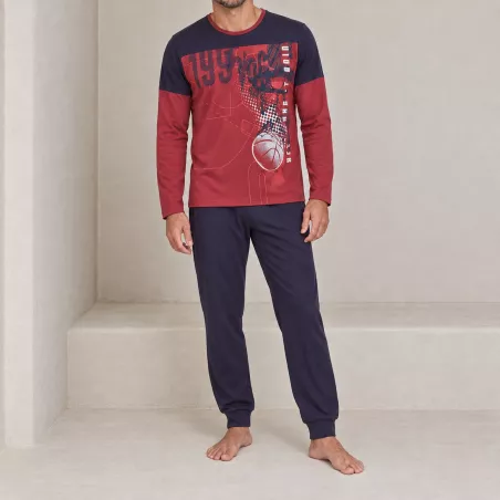 Pijama Hombre Invierno P761310 Granate Massana
