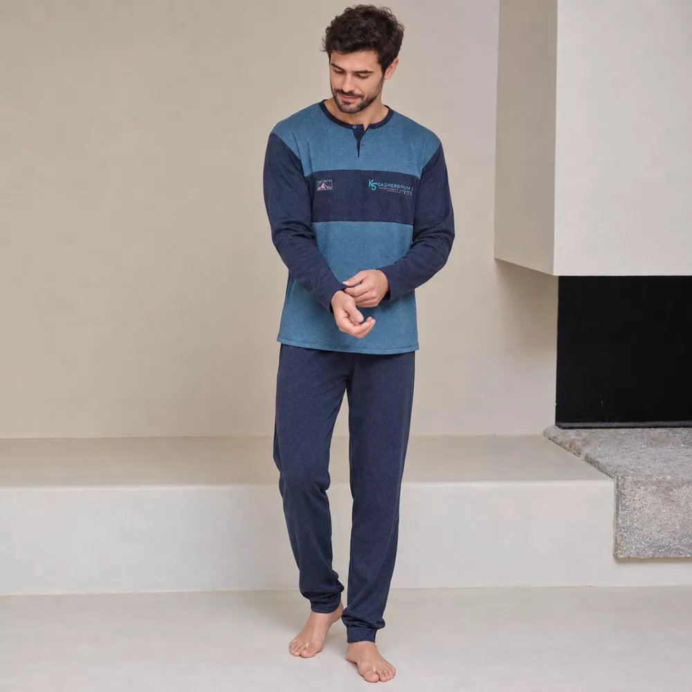 Pijama Hombre Invierno P761321 Verde Massana