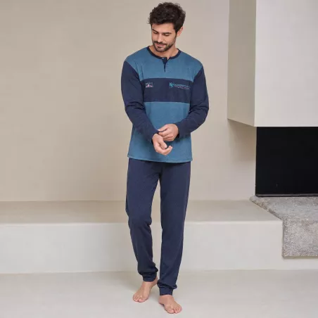Pijama Hombre Invierno P761321 Verde Massana